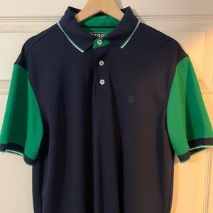 Izod Perfomx polo medium short sleeve blue/green.